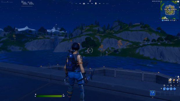 Fortnite visuals in Chapter 2 Season 3 with 100% brightness and deuteranope 10