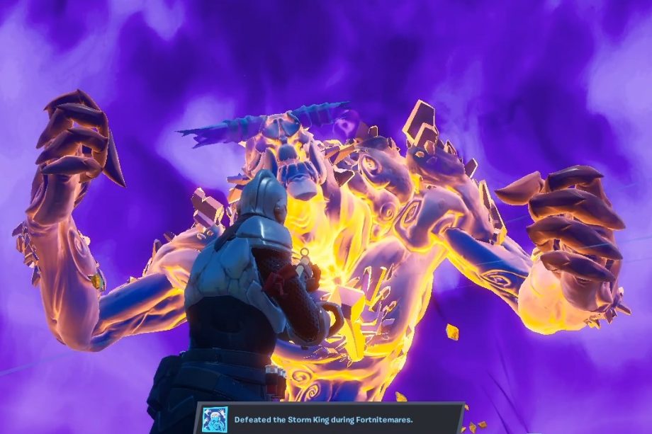 Defeated the Storm King during Fortnitemares