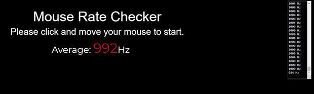 Mouse rate checker