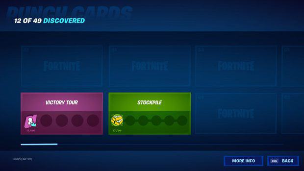 Fortnite Chapter 2 Season 3 punch cards
