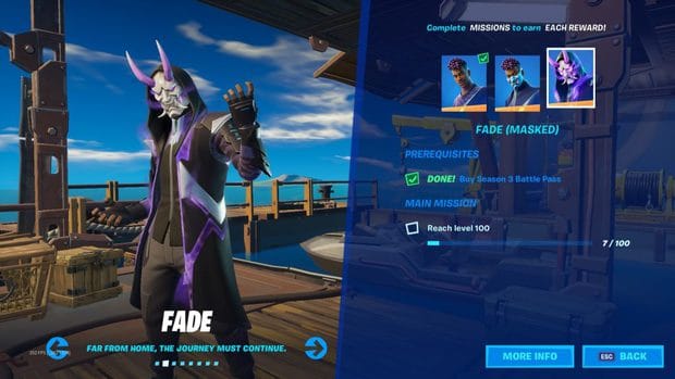 Fortnite Chapter 2 Season 3 style challenges for Fade