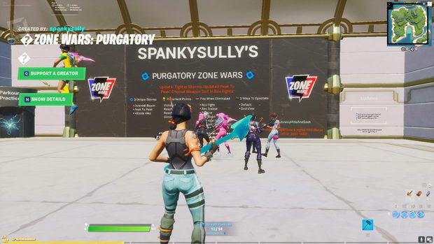 Zone wars lobby with random players